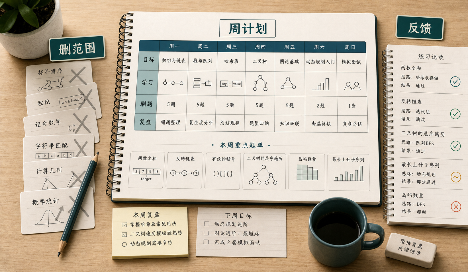 用 CIU 时先删范围，再排周计划，再用练习反馈调整